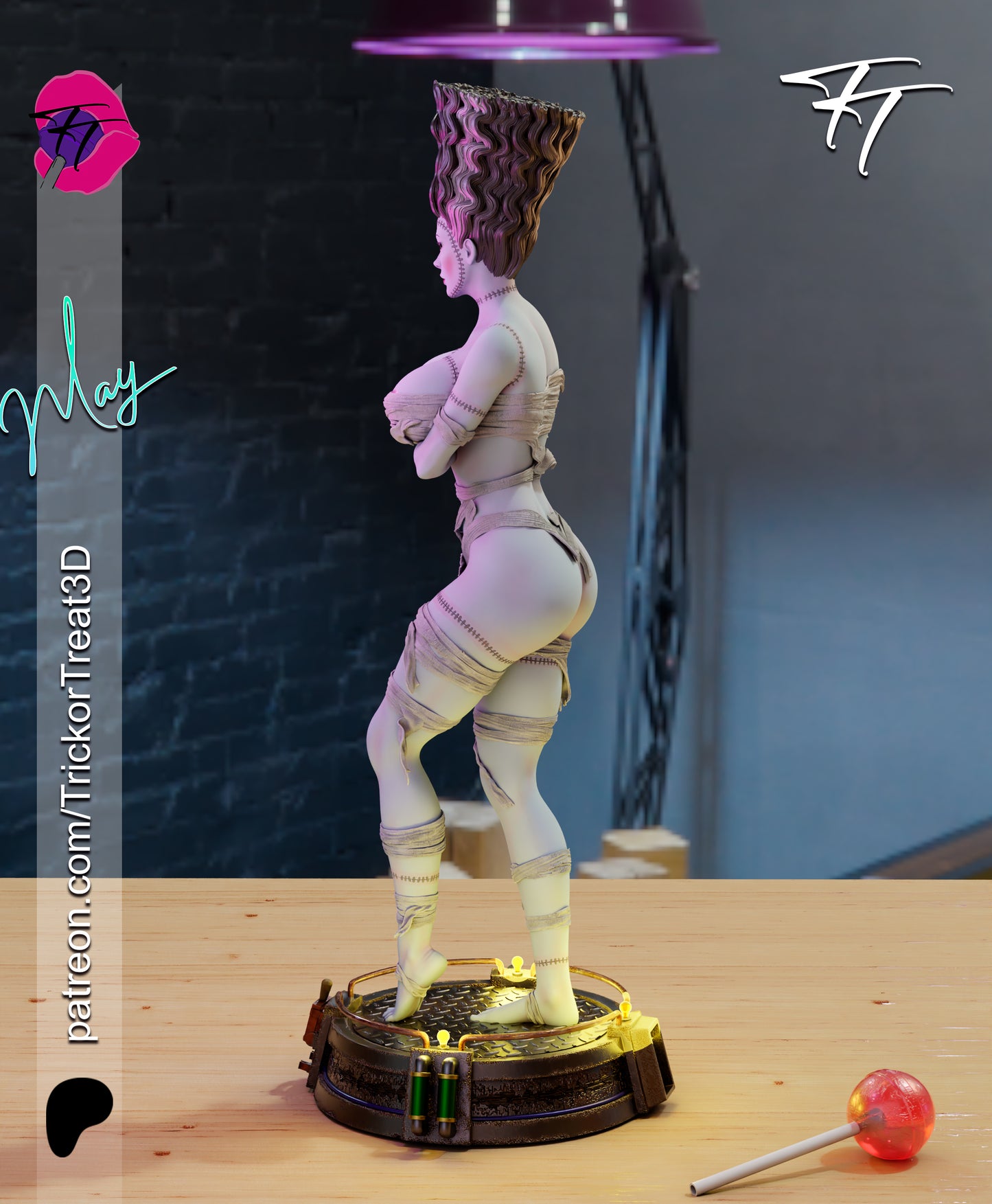 Bride Frankenstein Statue