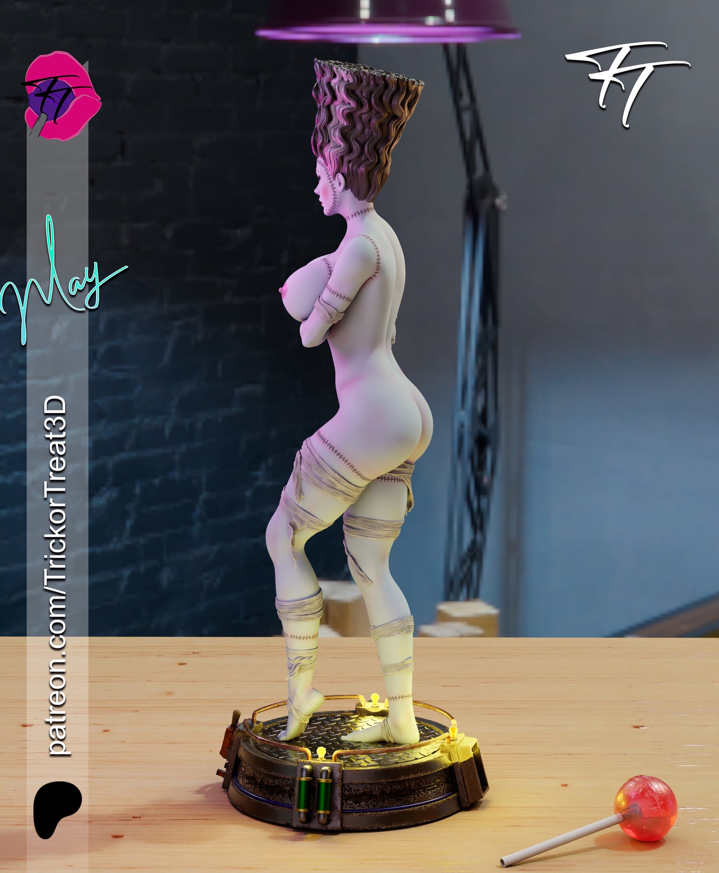 Bride Frankenstein Statue