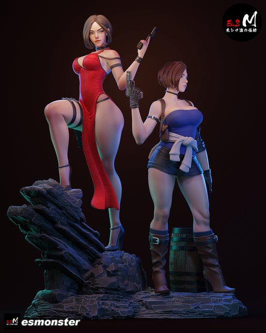 Ada Wong & Jill Valentine Statue