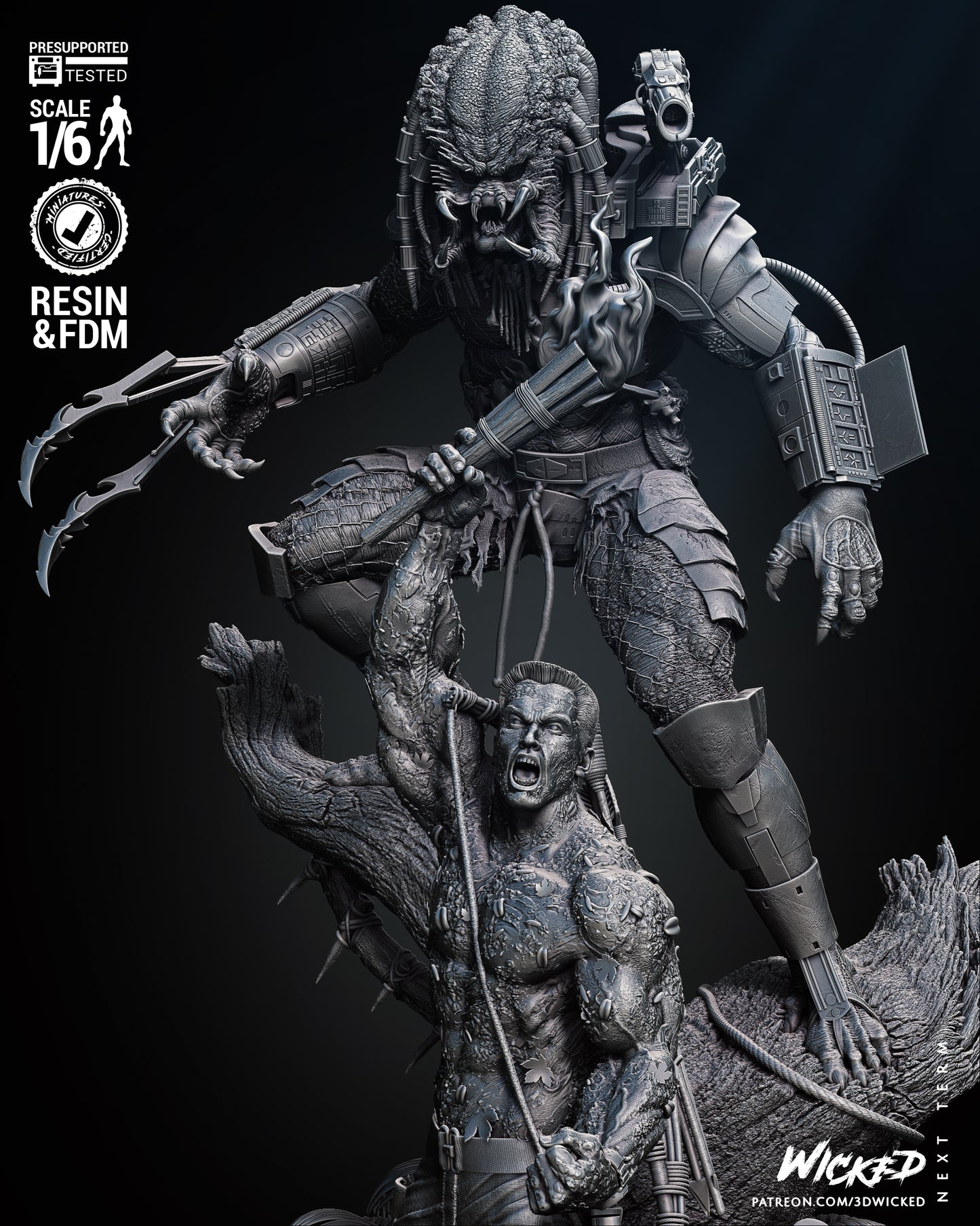 Predator And Dutch V2 Diorama
