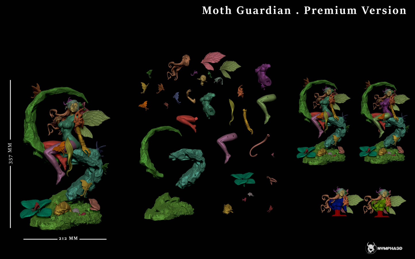 Moth Guardian Statue 3D-Printed Kit