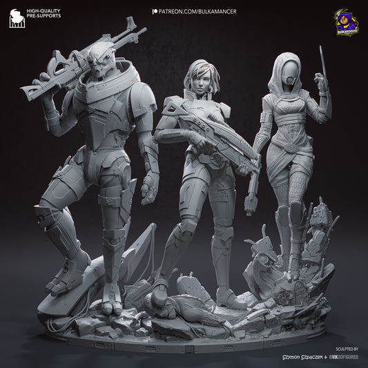 Mass Effect Diorama Statue 3D-Printed Kit