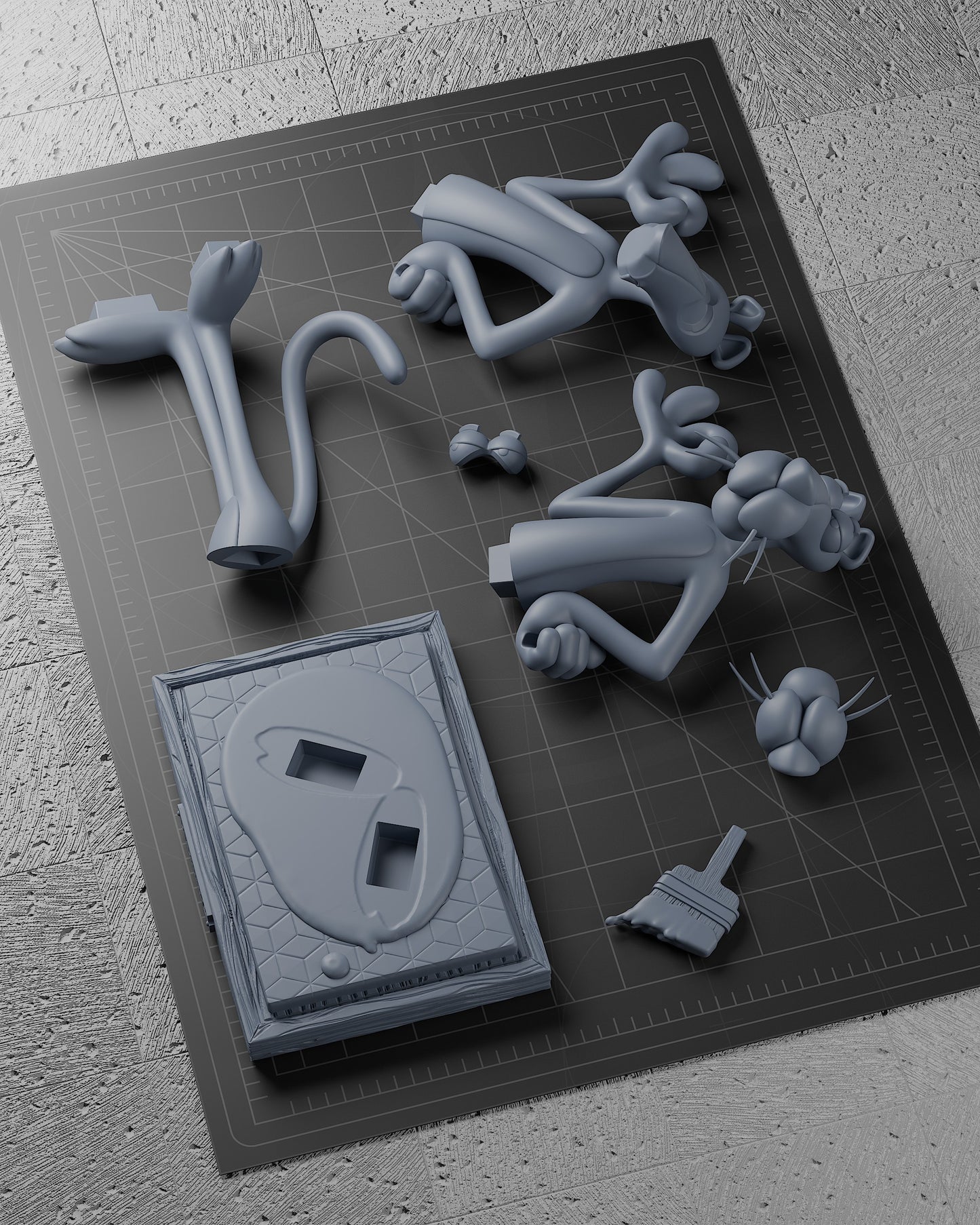 Pink Panther Statue 3D-Printed Kit