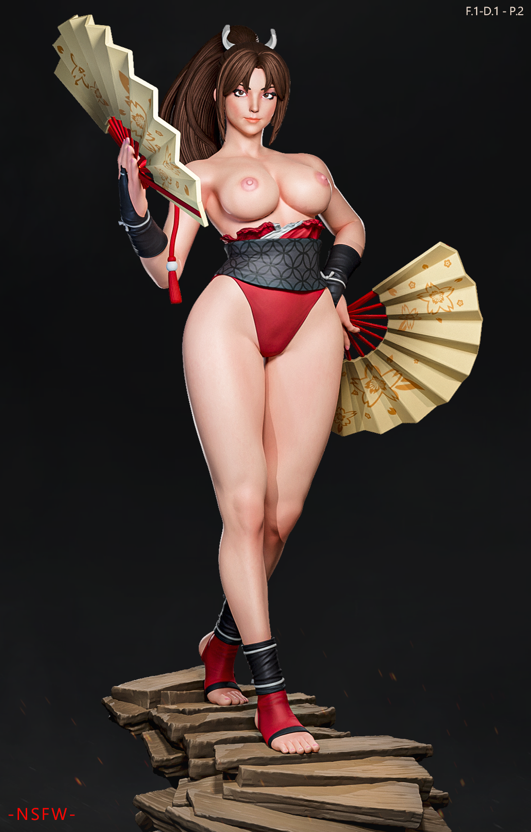Mai Shiranui (Dress 1 Pose2) Statue 3D-Printed Kit