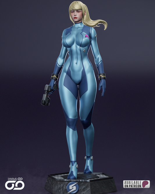 Samus Aran Statue 3D-Printed Kit
