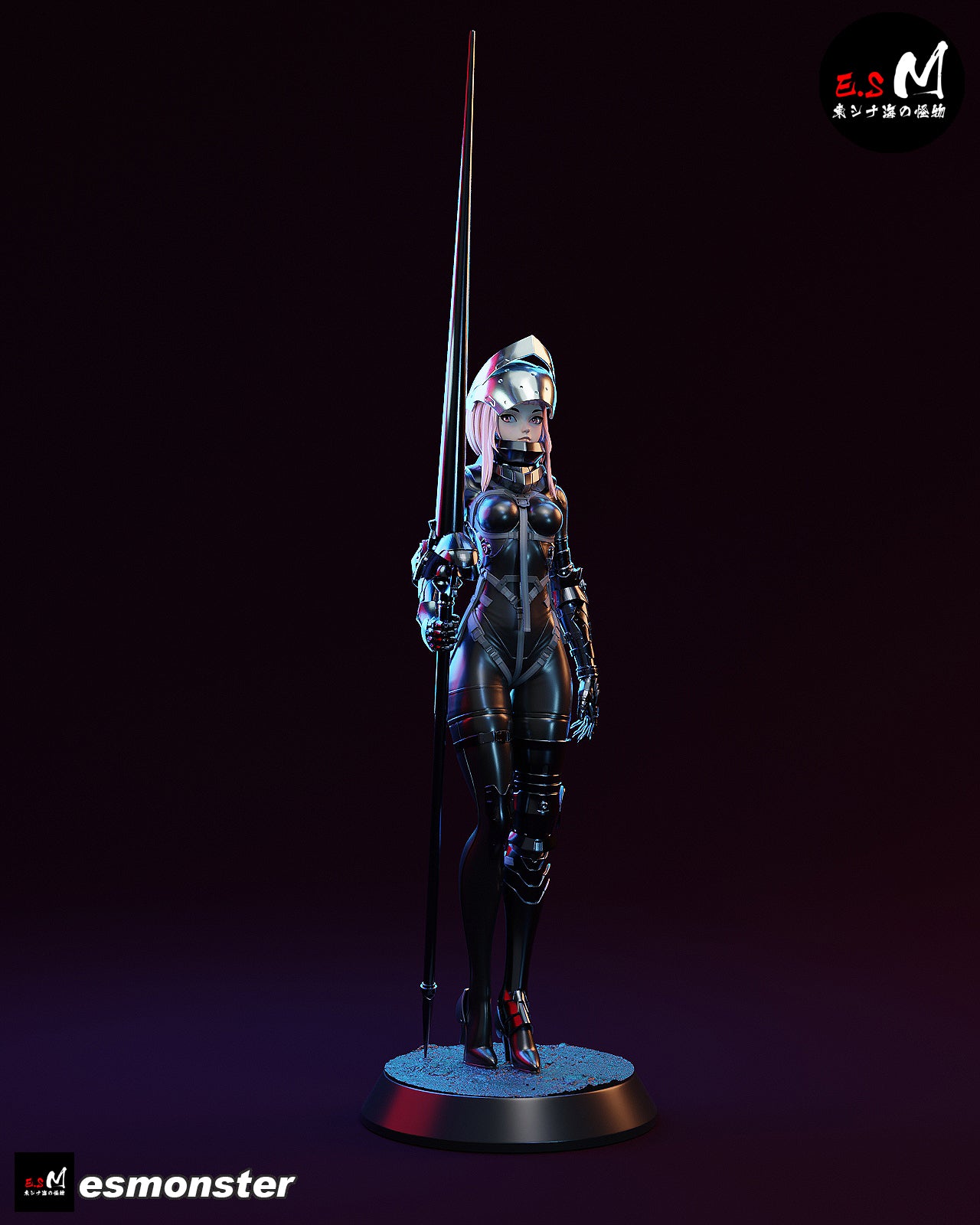 Lanze Reiter Statue