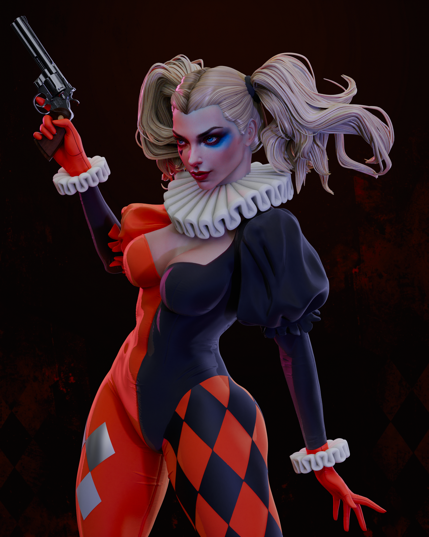 Harley Quinn Statue 3D-Printed Kit