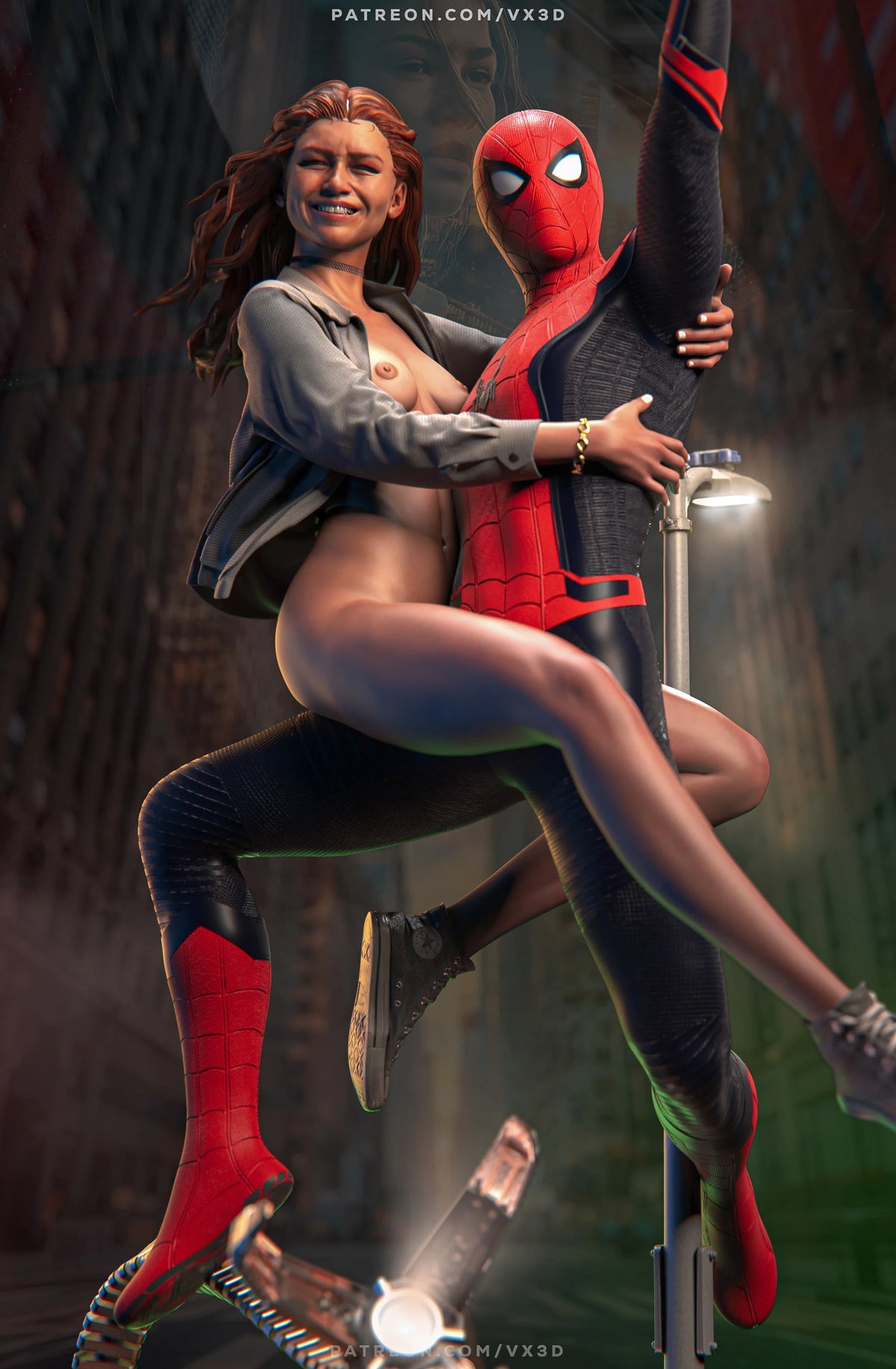 Spiderman And MJ Statue 3D-Printed Kit