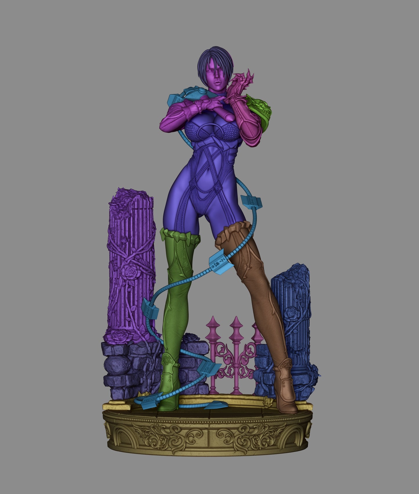 Ivy Valentine Statue 3D-Printed Kit