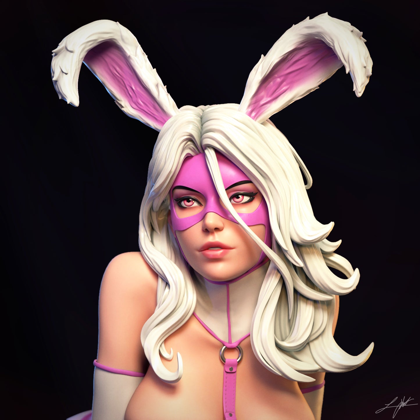 White Rabbit Statue 3D-Printed Kit