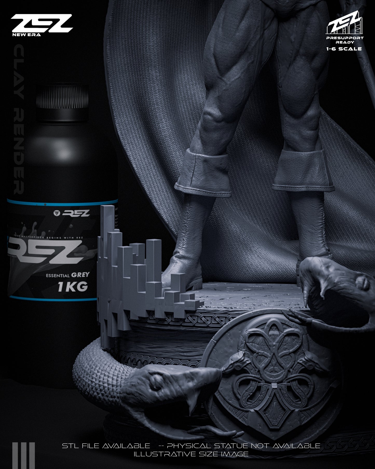 Loki (Museum Pose) Statue 3D-Printed Kit