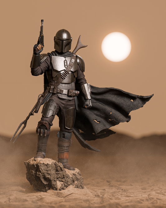 The Mandalorian Statue 3D-Printed Kit