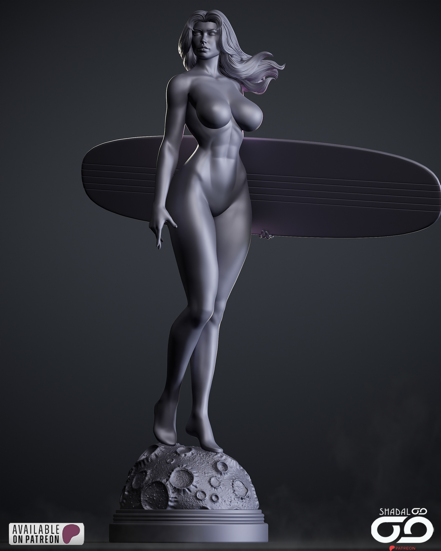 Shalla-Bal Silber Surfer Statue