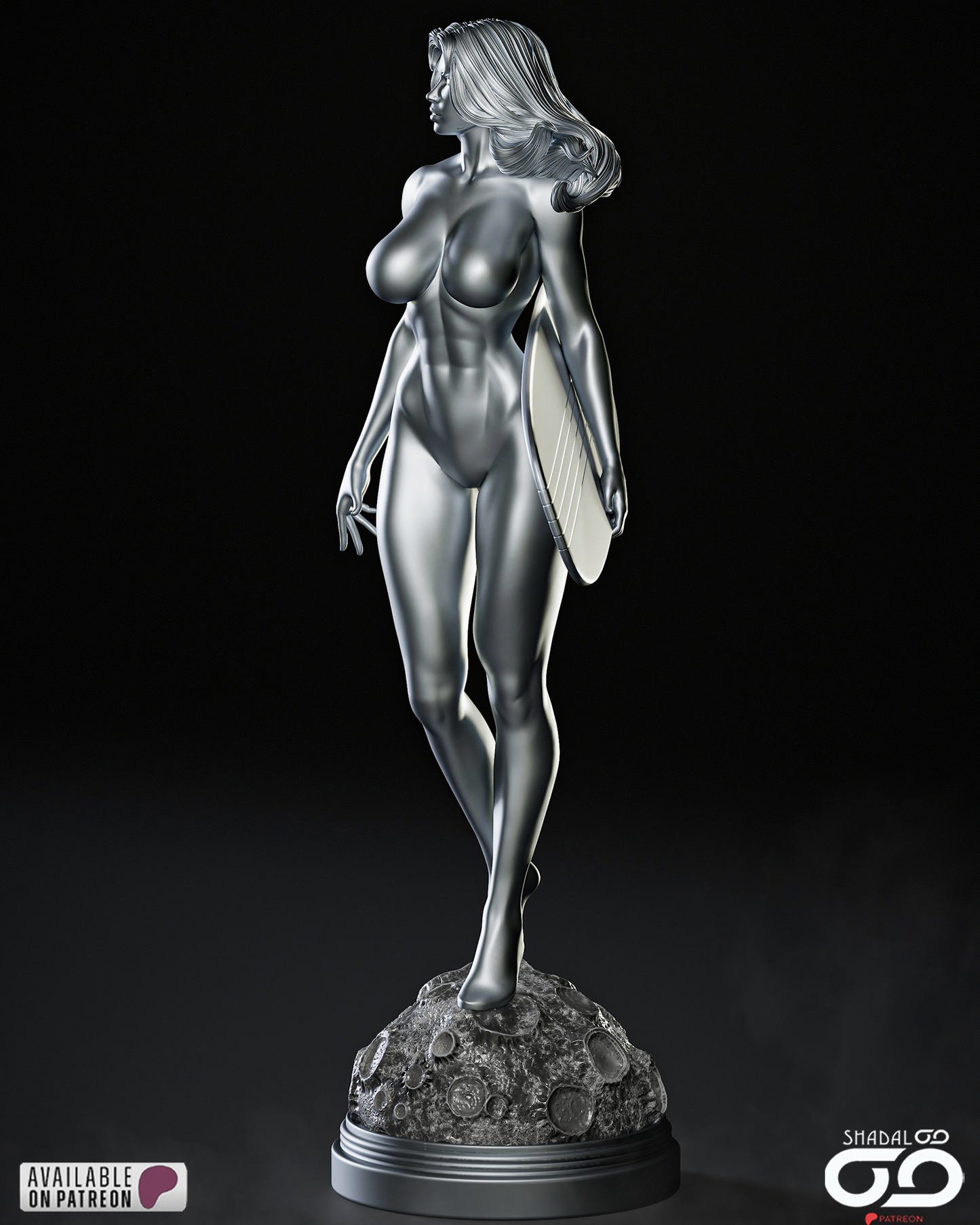 Shalla-Bal Silber Surfer Statue
