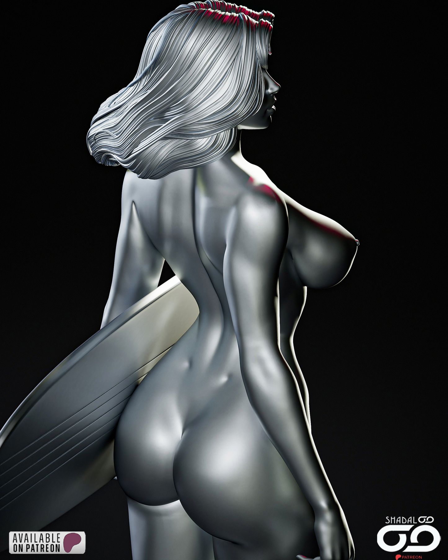 Shalla-Bal Silber Surfer Statue