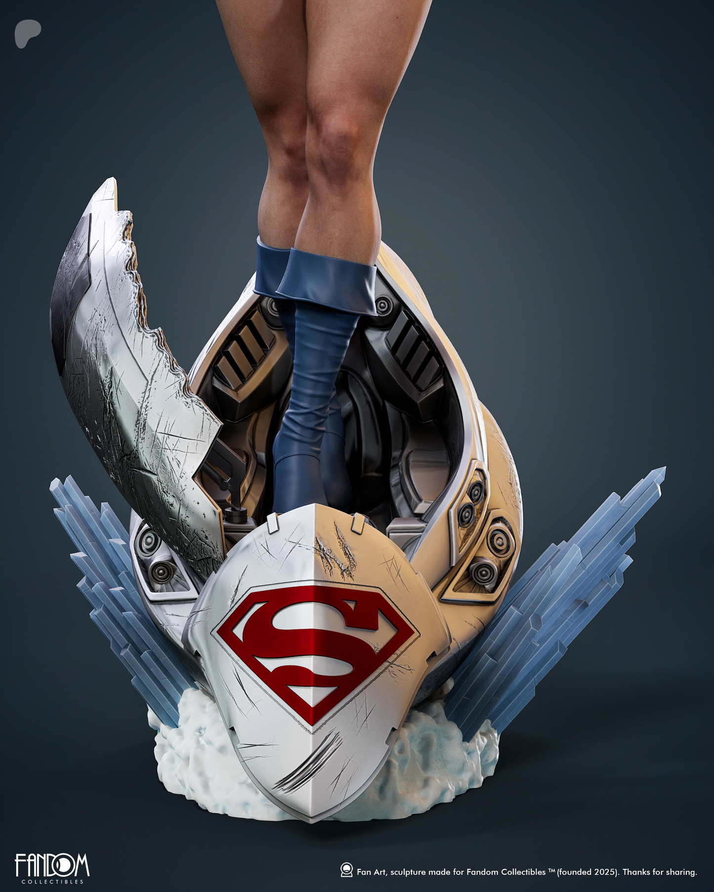 Power Girl Statue 3D-Printed Kit