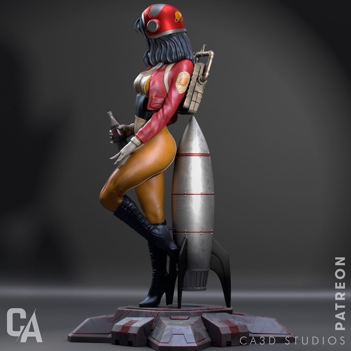 Retro Astronaut Statue