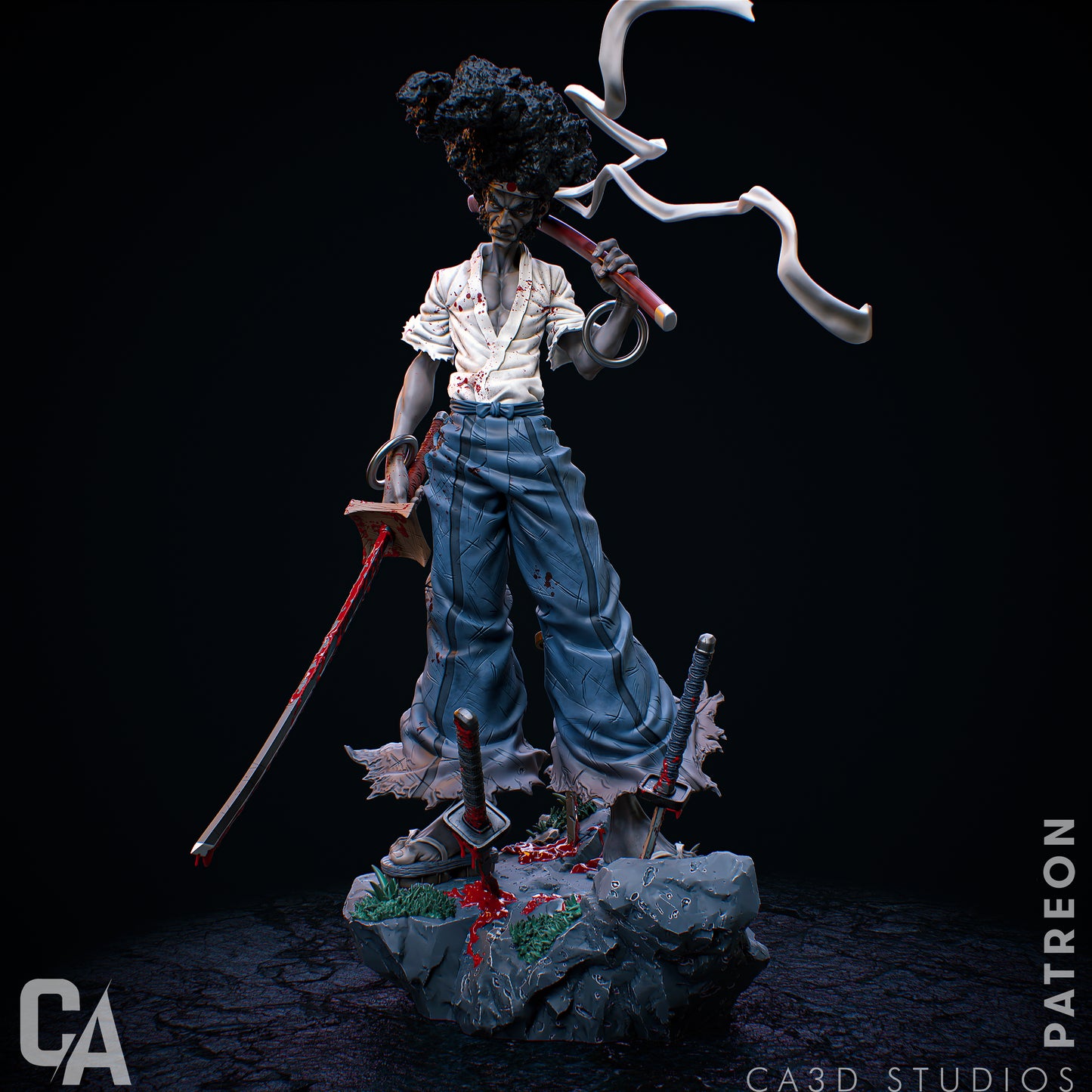 Afro Samurai Statue