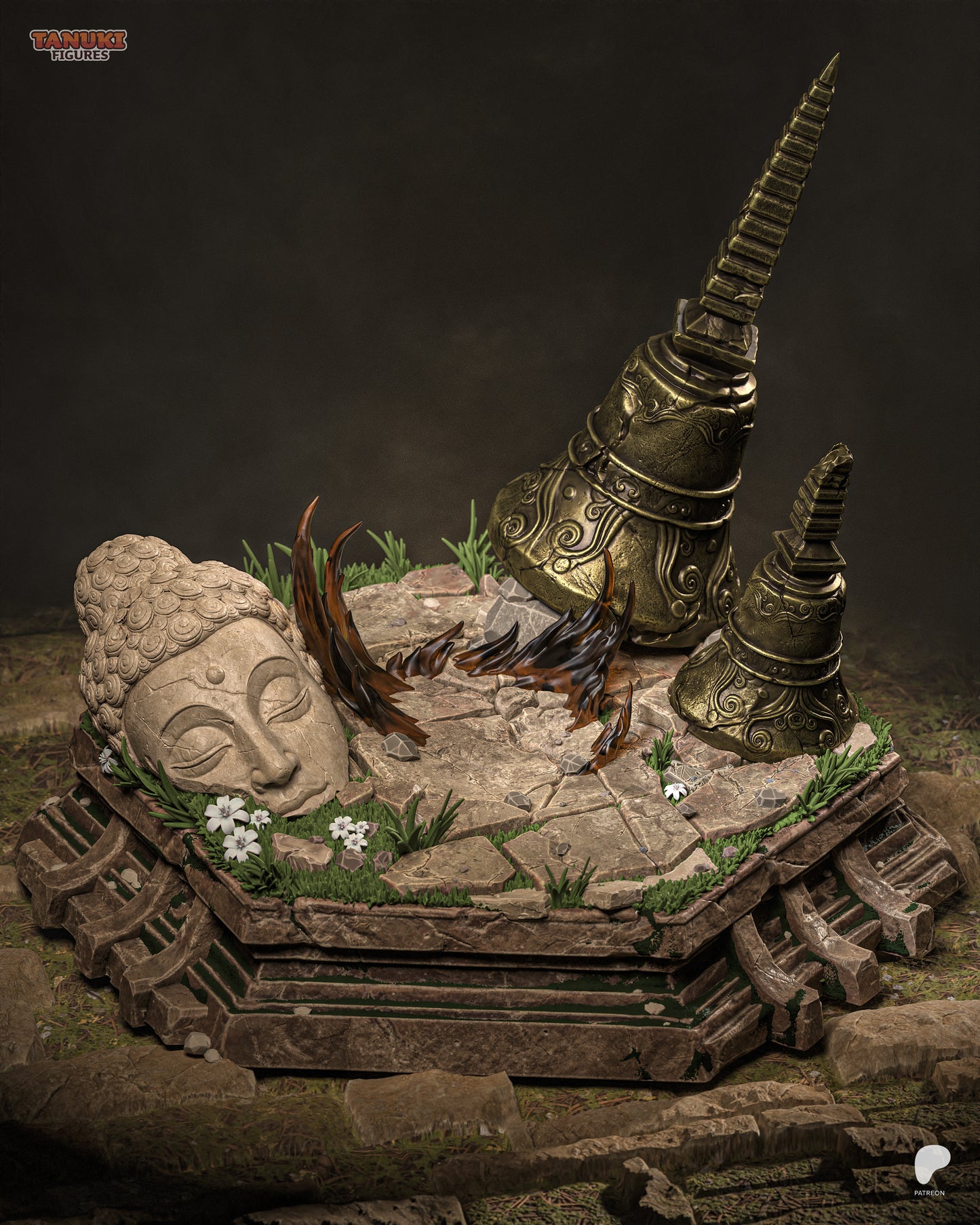 Sagat (SF) Statue 3D-Printed Kit