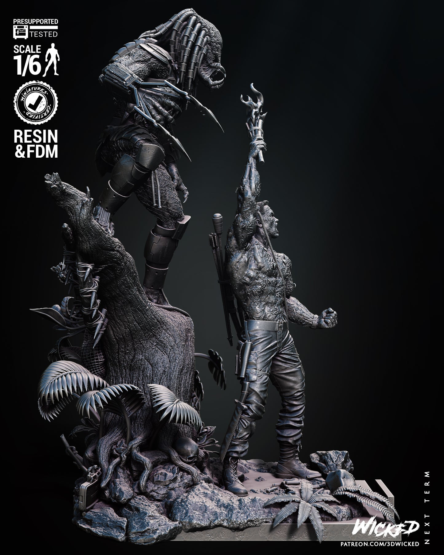 Predator And Dutch V2 Diorama