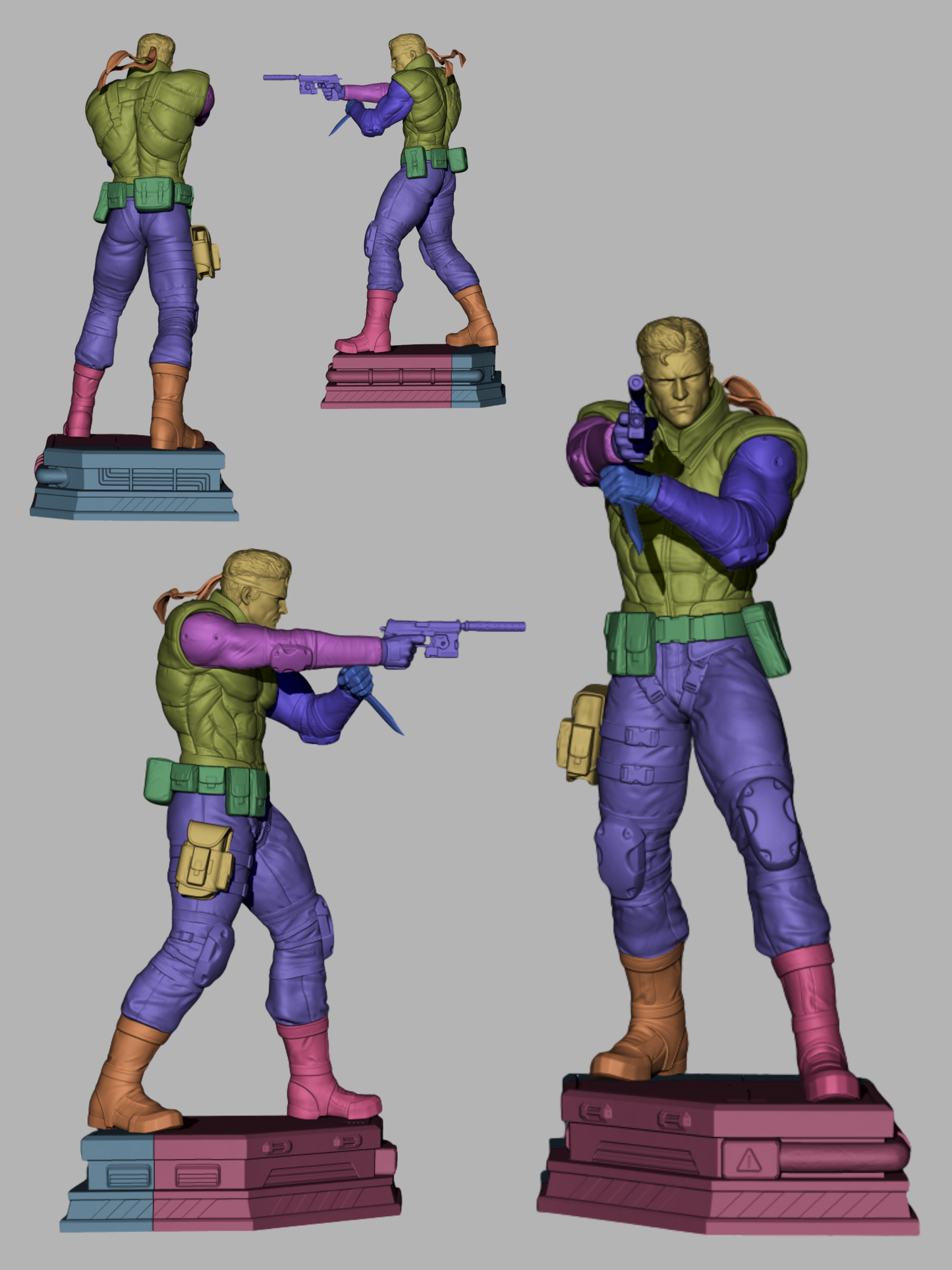 Solid Snake Statue 3D-Printed Kit