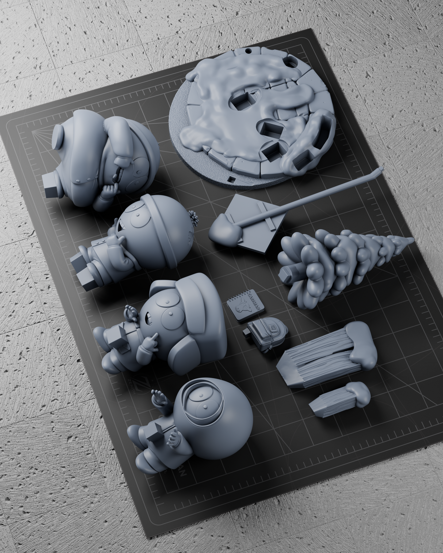 South Park Statue 3D-Printed Kit