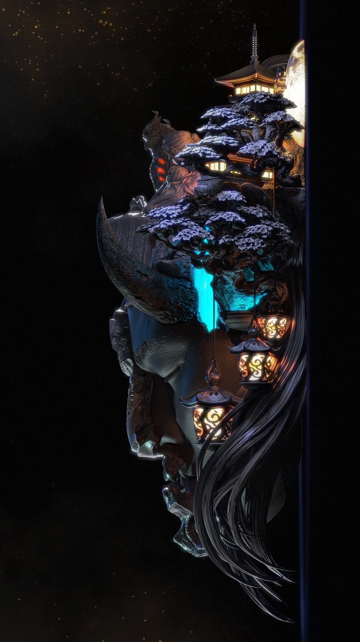 Tenjin's Mind - Eclipsed Memories Wall Diorama