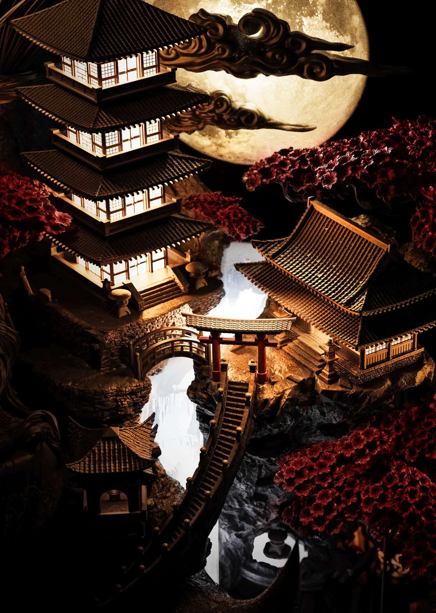Tenjin's Mind - Eclipsed Memories Wall Diorama