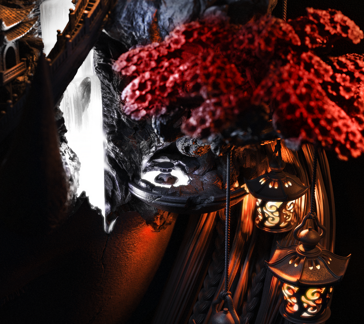 Tenjin's Mind - Eclipsed Memories Wall Diorama