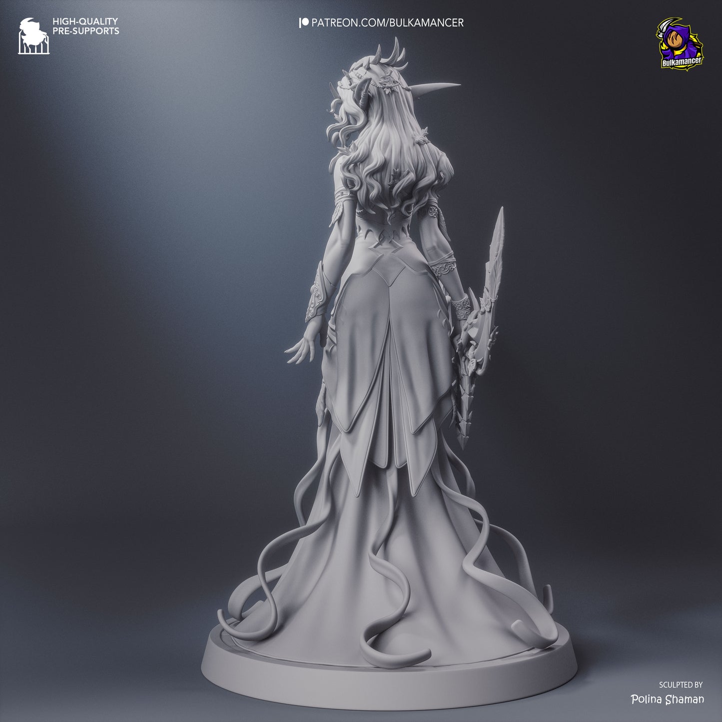 Tyrande Whisperwind Statue 3D-Printed Kit