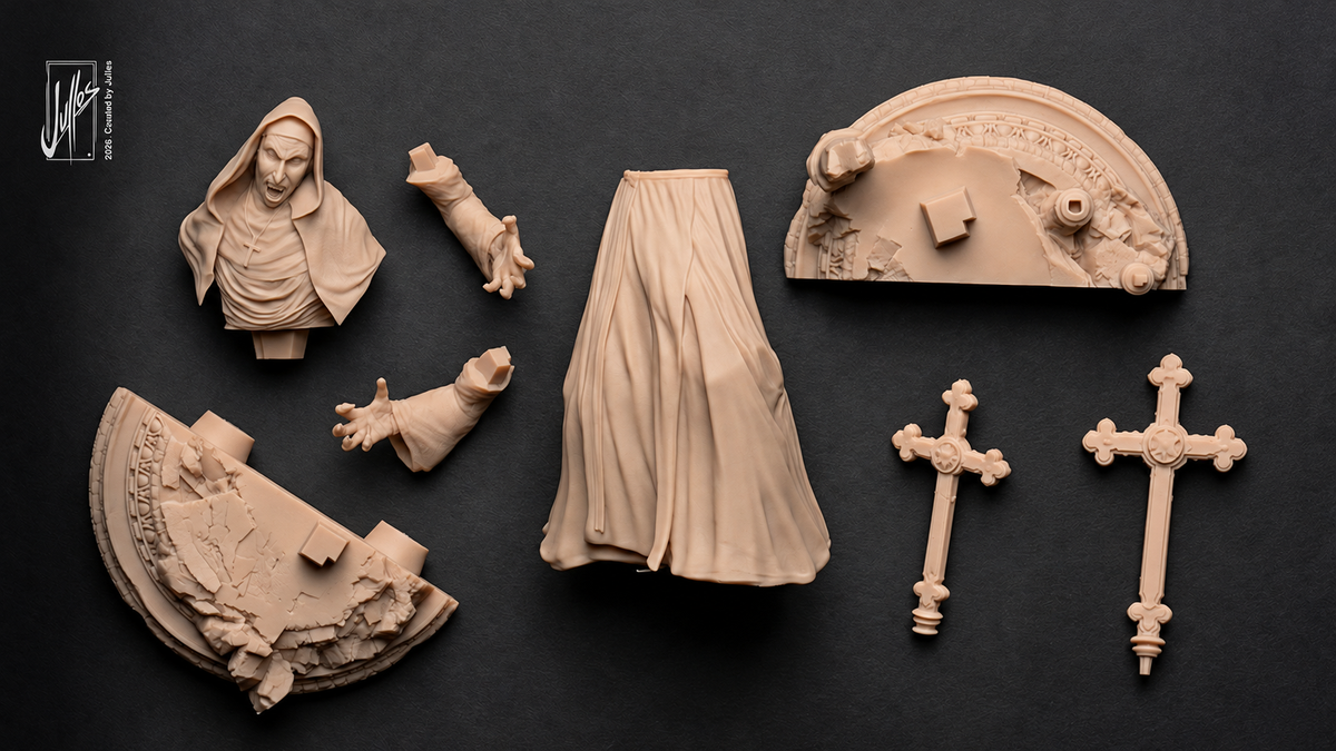 The Nun Statue 3D-Printed Kit