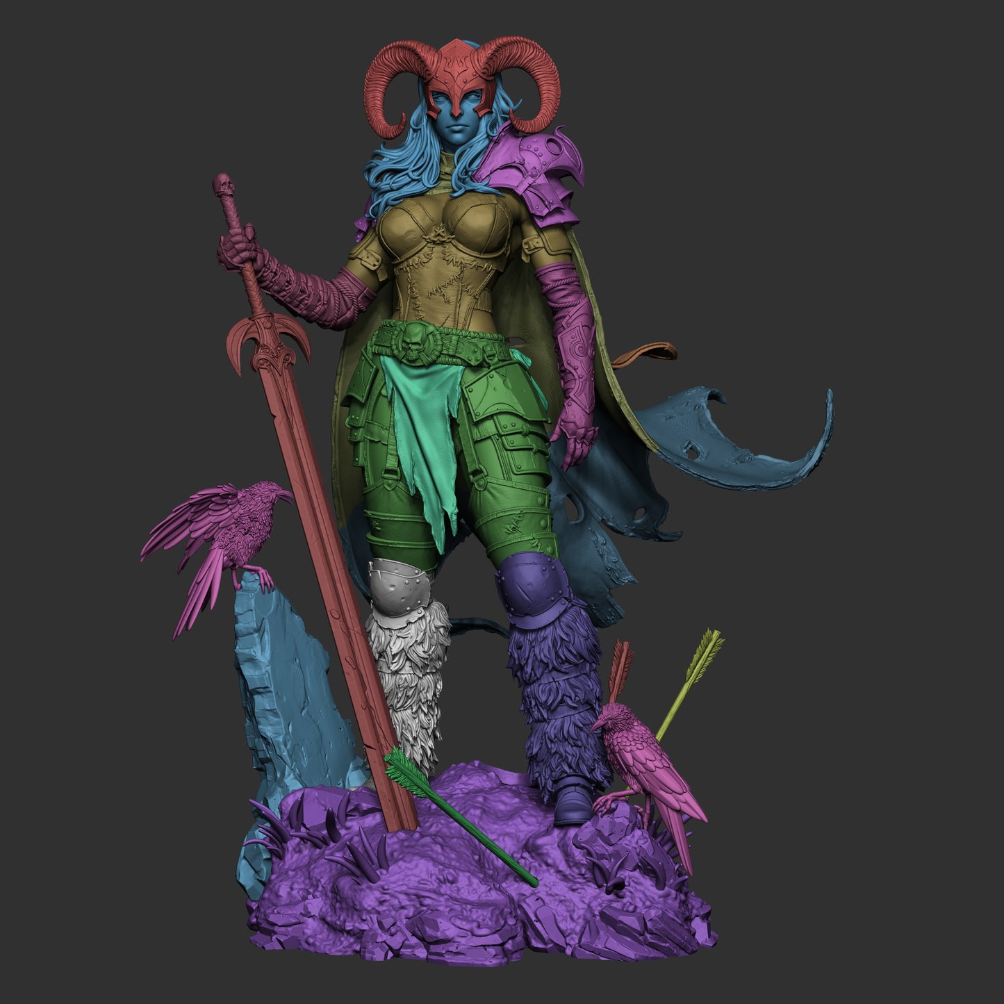 Warrior Of The North Statue 3D-Printed Kit