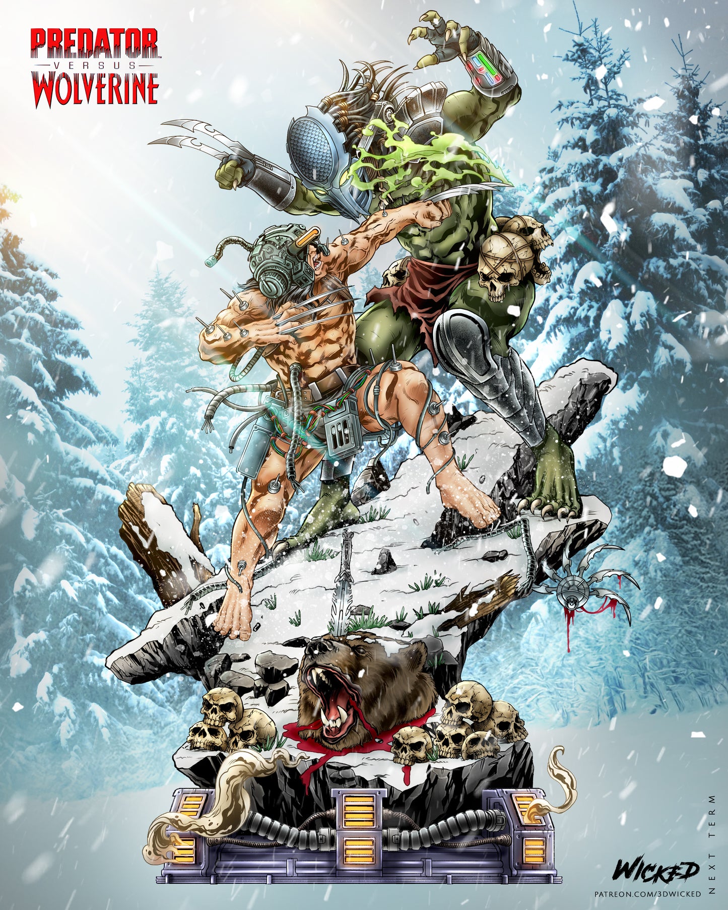 Weapon X VS Predator Diorama
