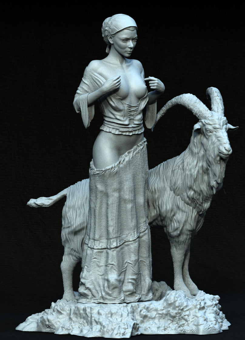 The Witch Statue 3D-Printed Kit