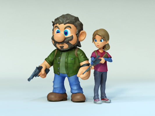 Joel And Ellie Statue 3D-Printed Kit