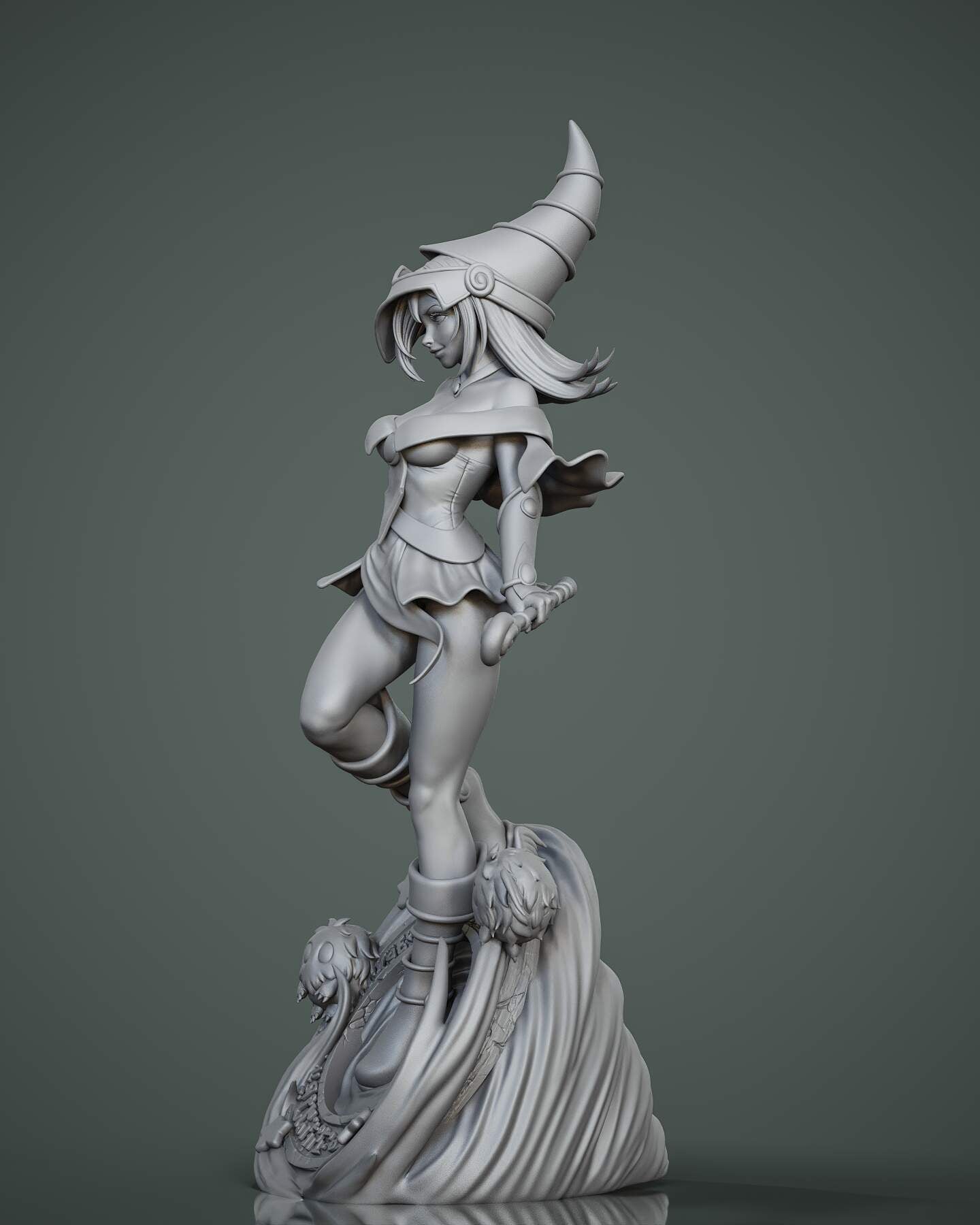 Dark Magician Girl Statue 3D-Printed Kit