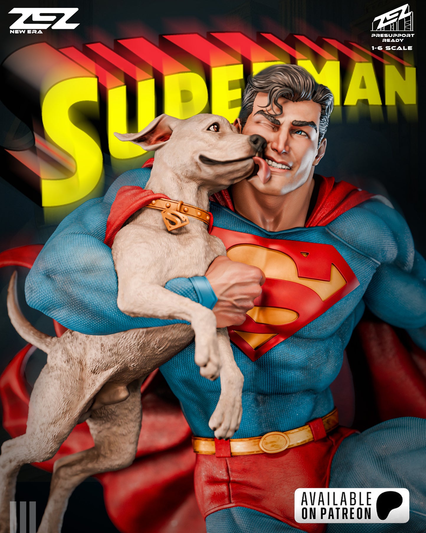 Superman And Krypto Statue