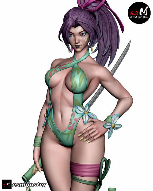 Psylocke (Summer) Pose 2 Statue 3D-Printed Kit