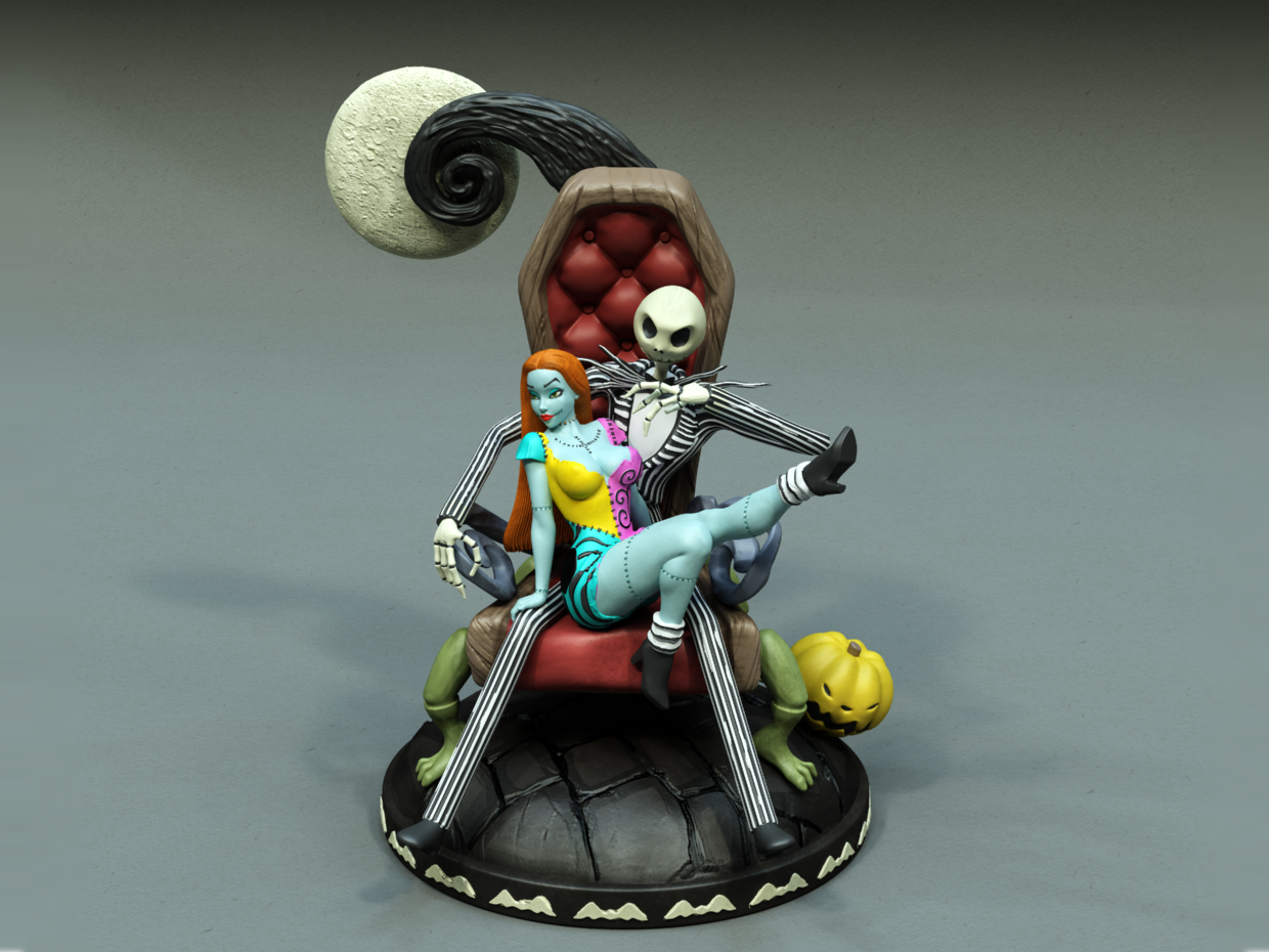 Jack & Sally Statue
