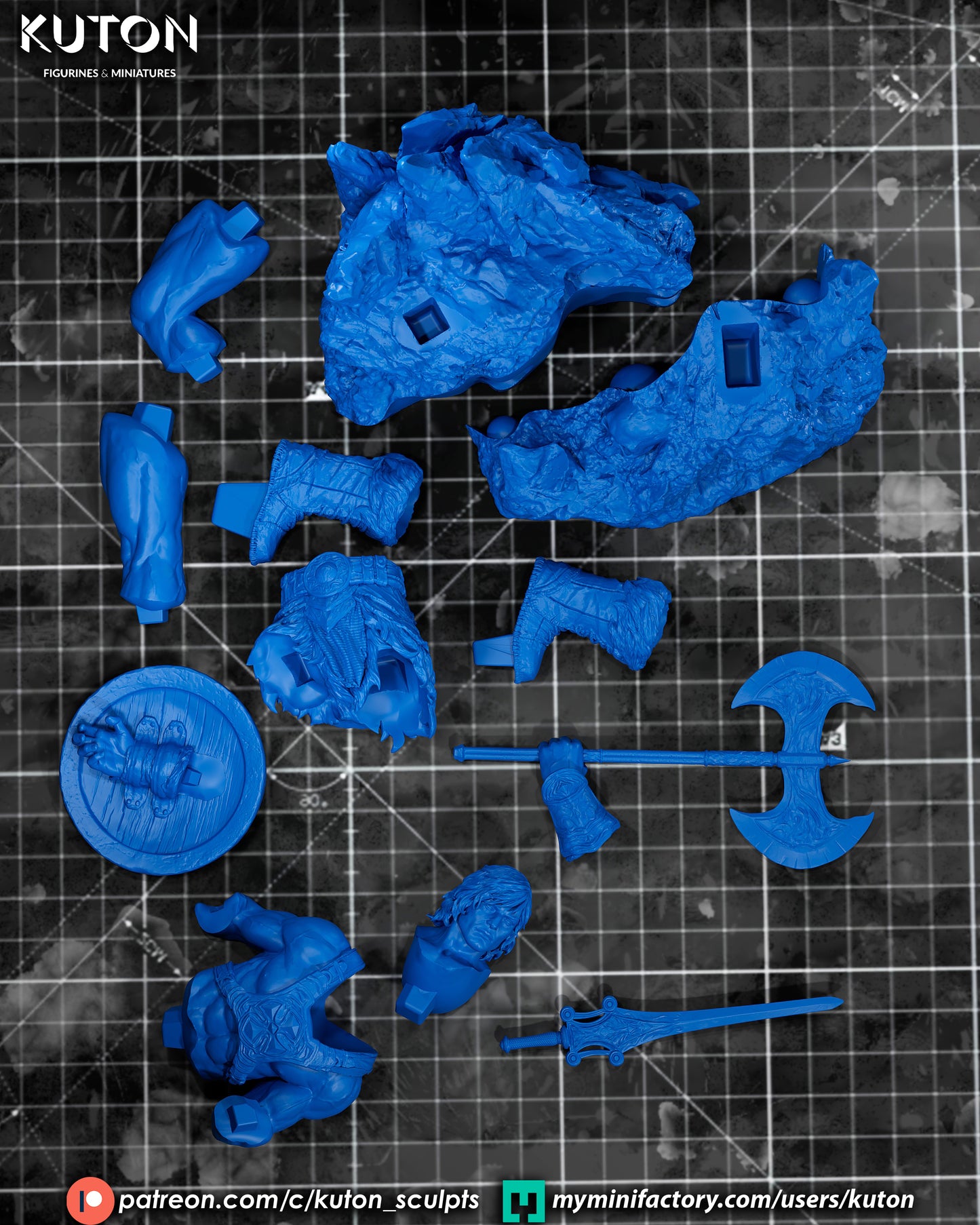 He-Man Statue 3D-Printed Kit