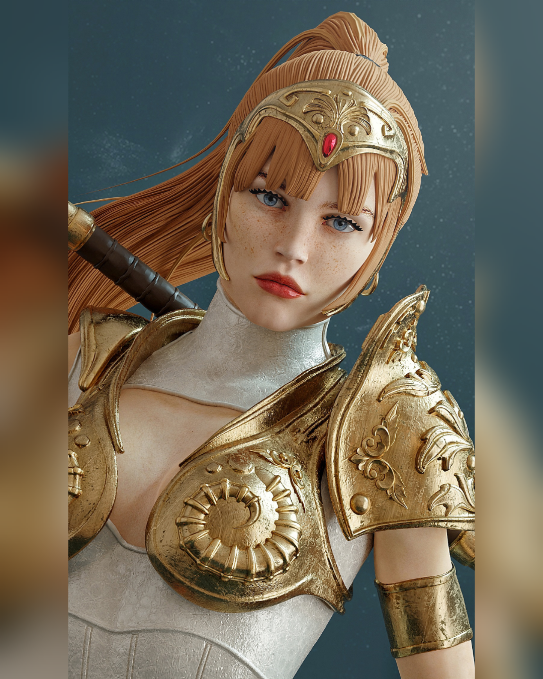Warrior Goddess Statue 3D-Printed Kit