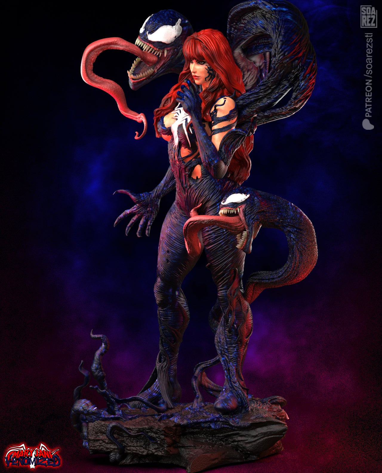 Mary Jane Venomized Statue