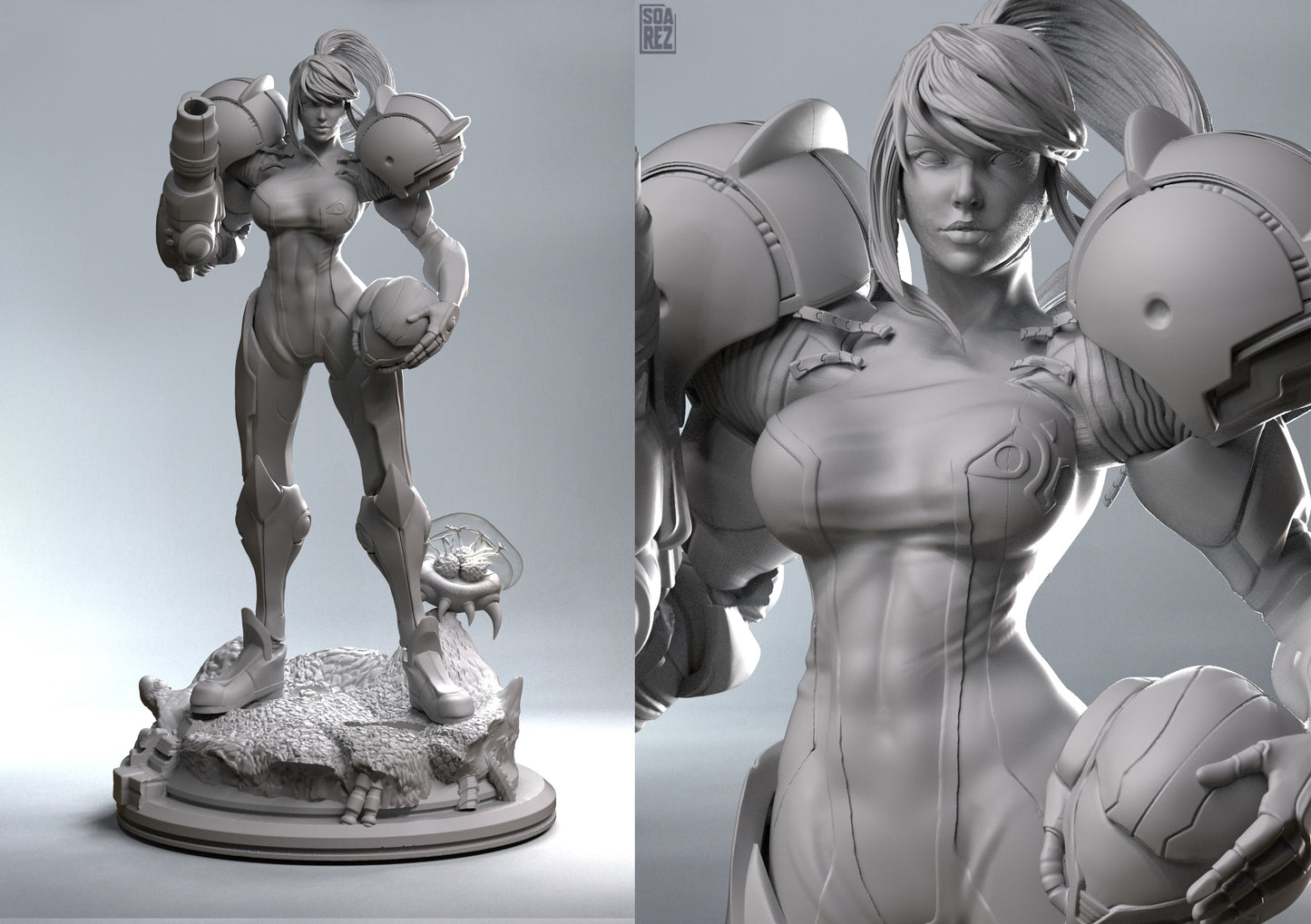 Samus Aran Statue