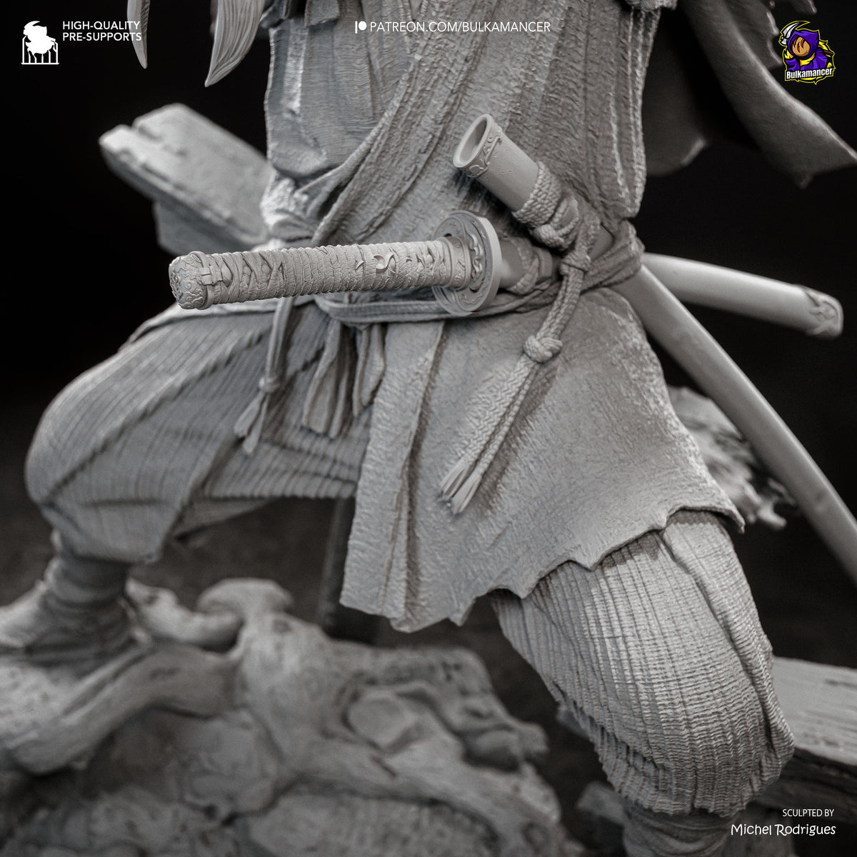 Miyamoto Musashi Statue 3D-Printed Kit