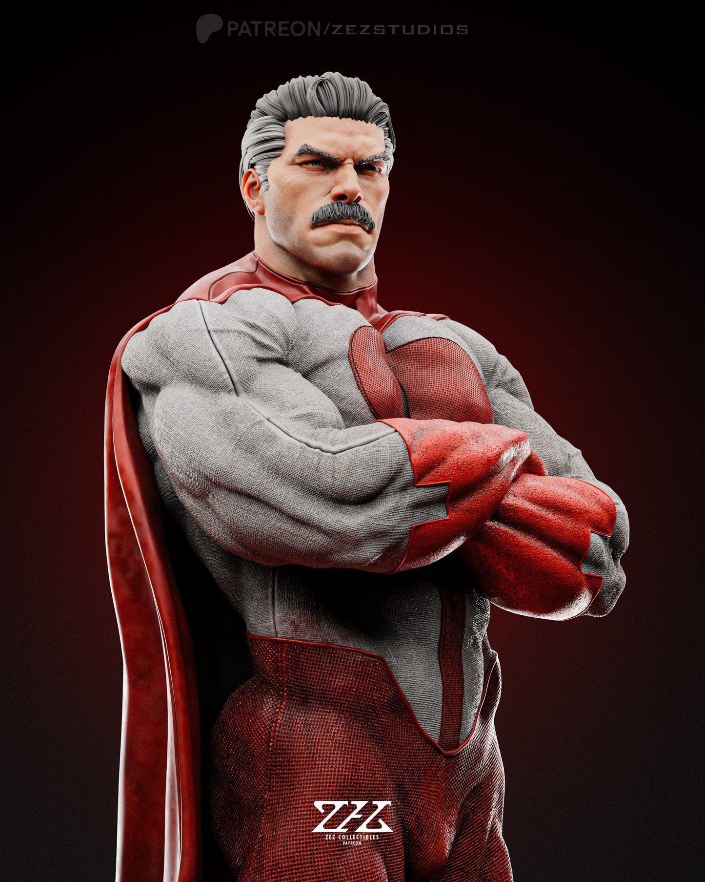 Invincible & Omni Man Statue 3D-Printed Kit