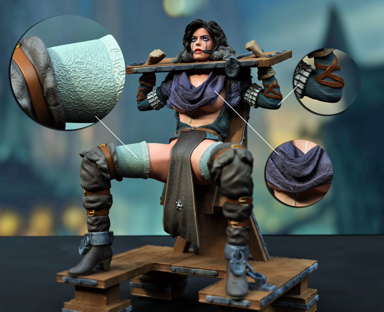 Sorceress Prisoner Statue