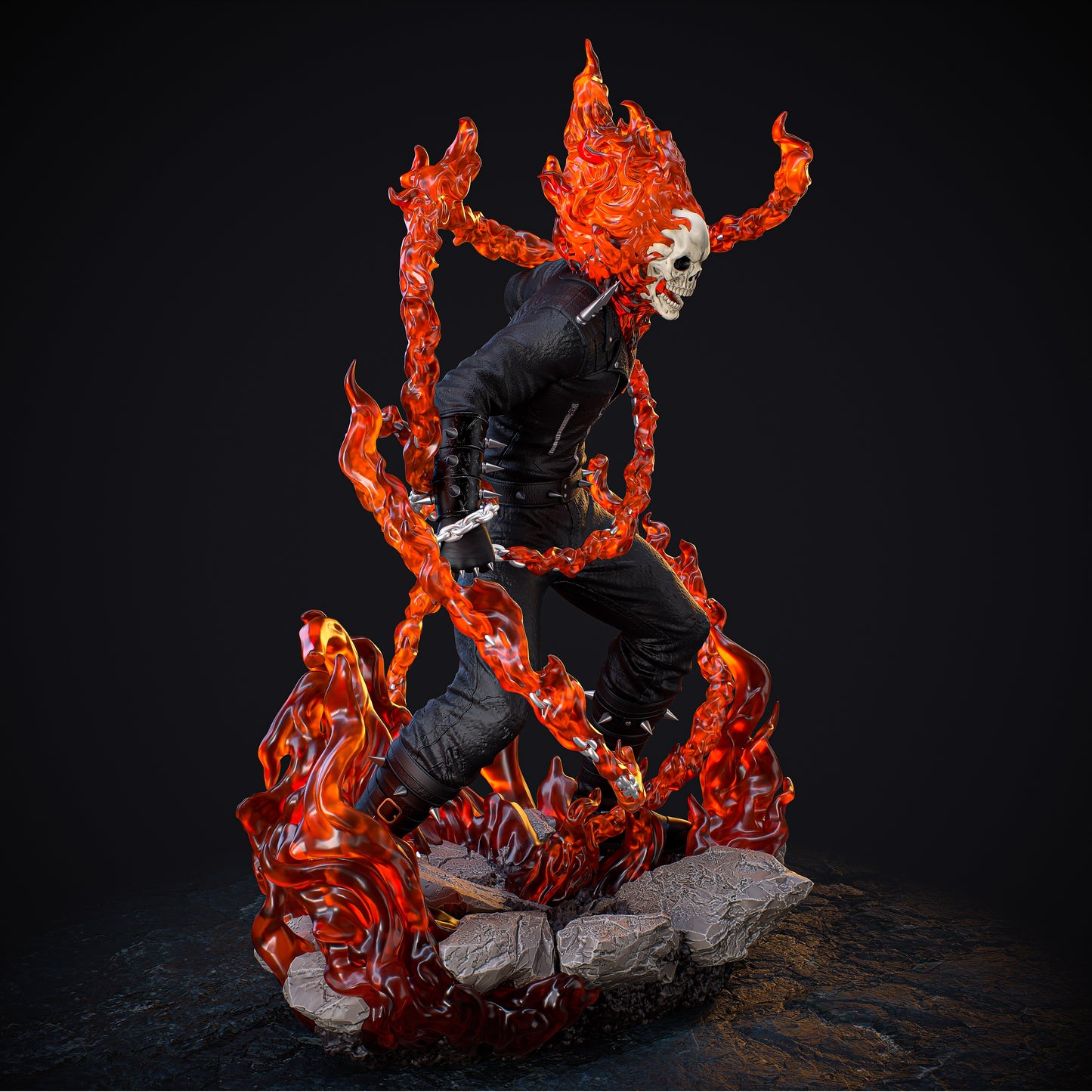 Ghost Rider Statue 3D-Printed Kit