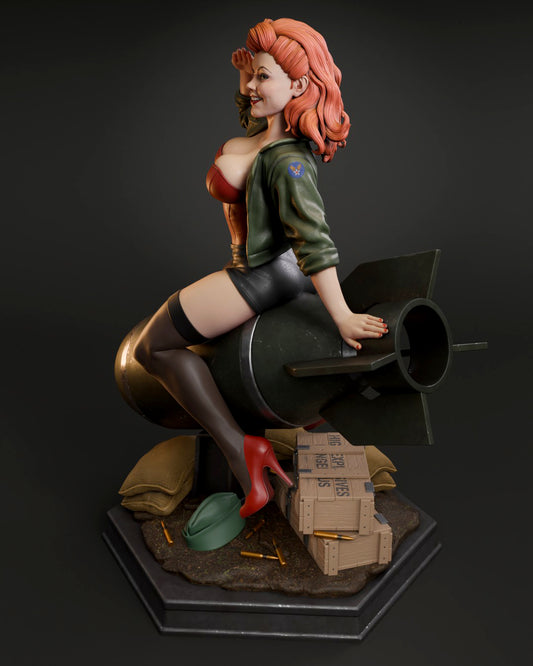 Air Force Bombshell Statue 3D-Printed Kit
