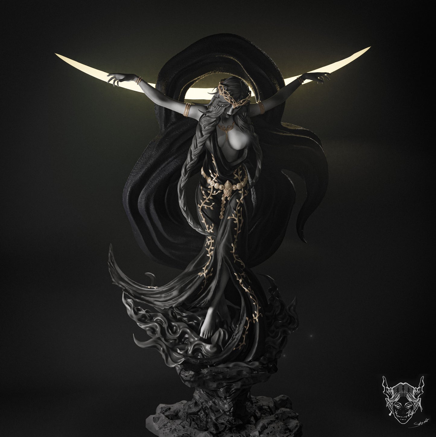 Queen Marika Statue 3D-Printed Kit