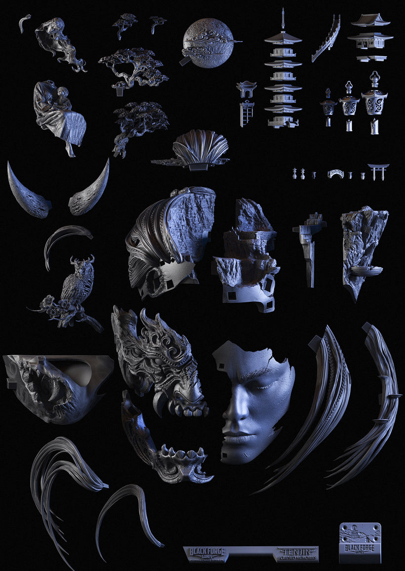 Tenjin's Mind - Eclipsed Memories Wall Diorama
